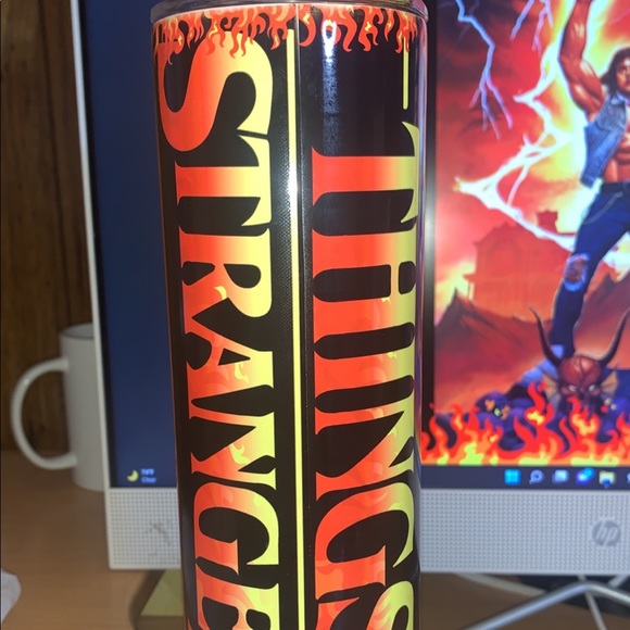 20 oz Sublimation tumbler Stranger Things vibrant colors any teen would love - Picture 1 of 3